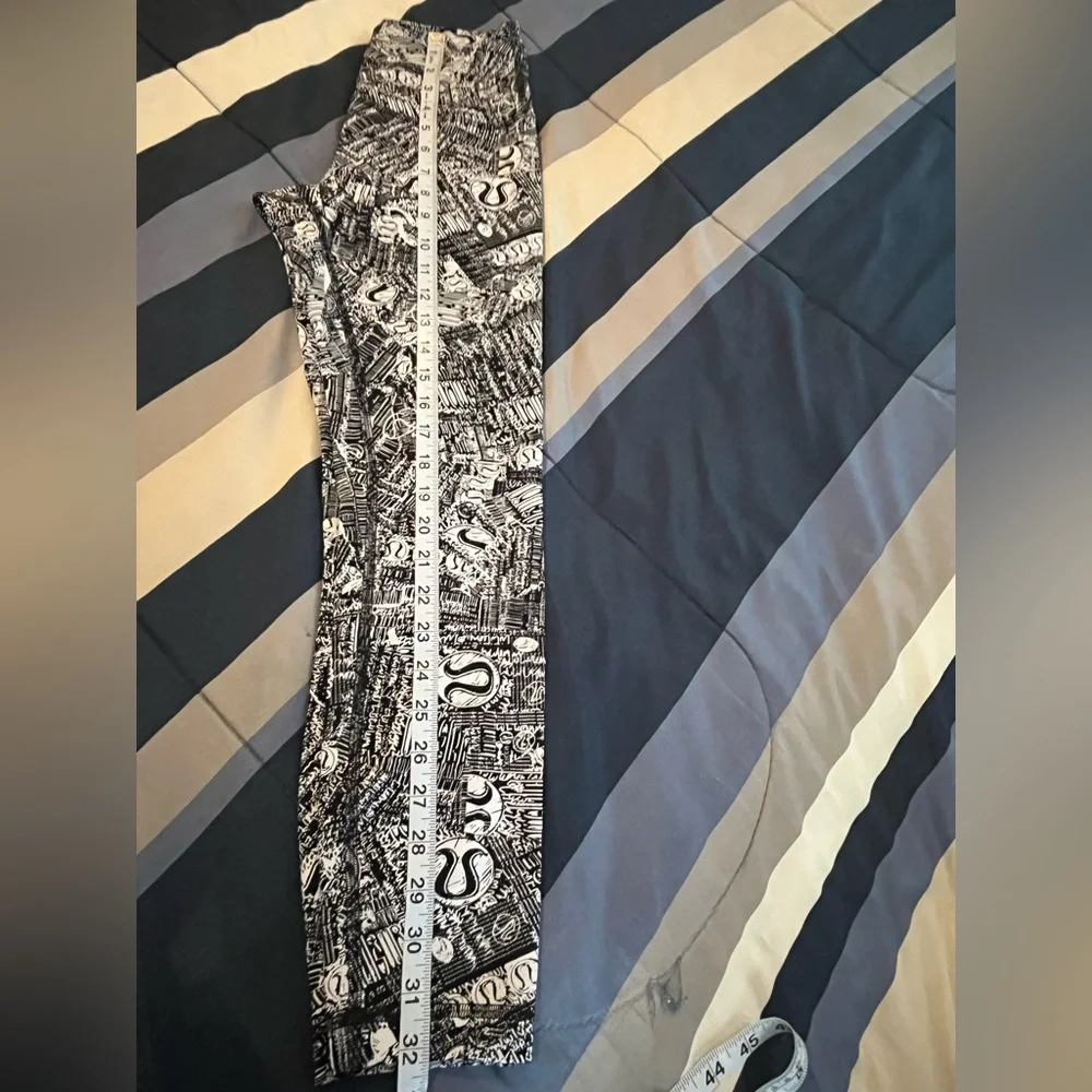 🍋 LIKE NEW Lululemon Wunder Train 25” - Tear It Up Alpine White/Black - Sz 6 - Picture 12 of 14